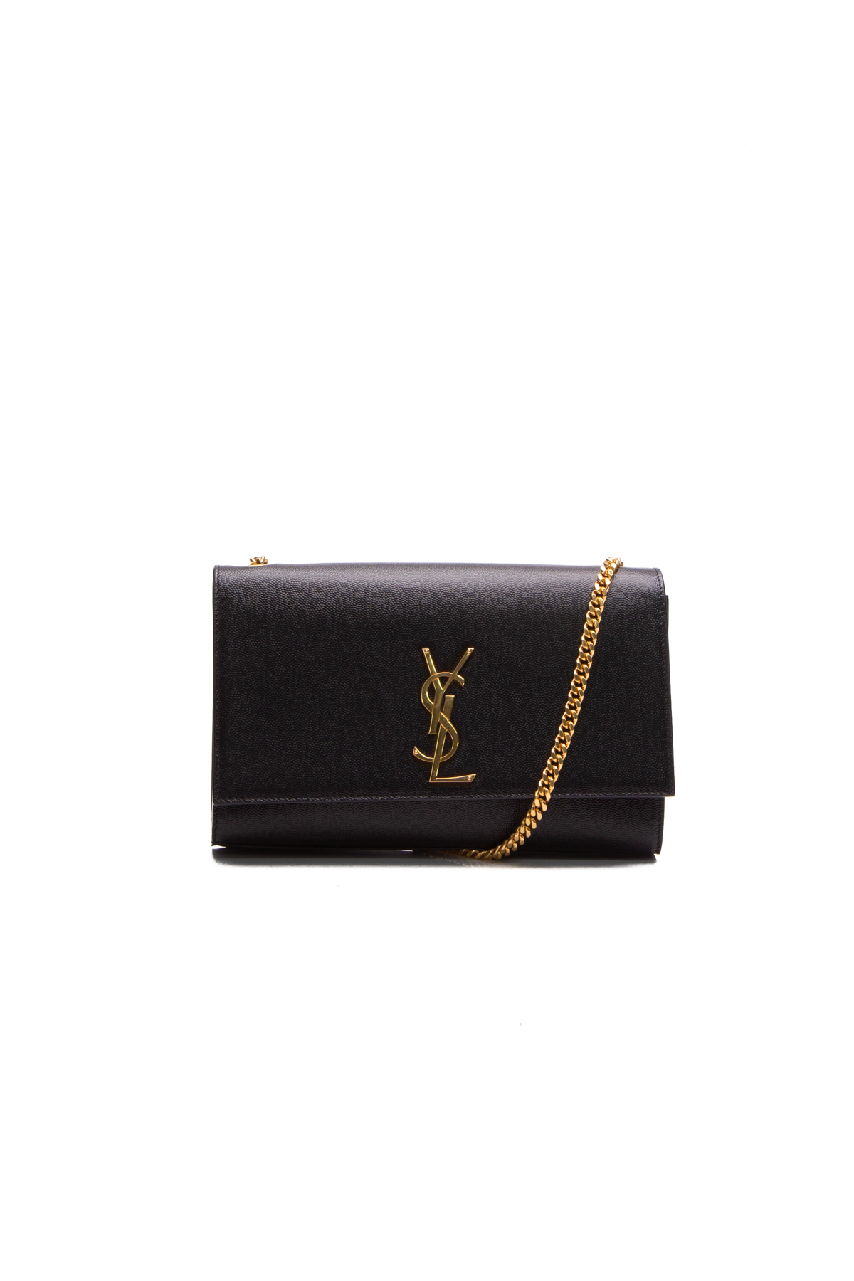 Saint Laurent Kate Pouch in Black Leather