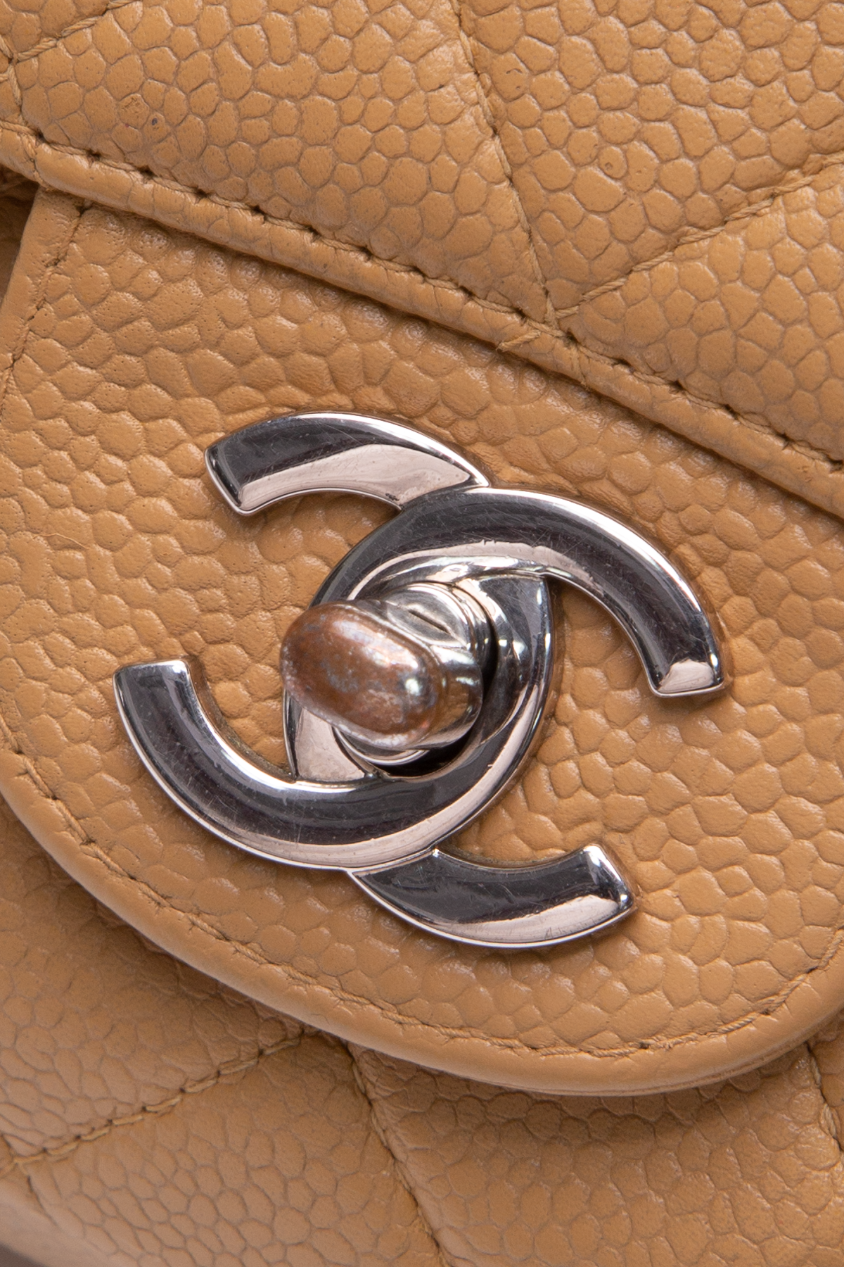 Chanel Caramel Camel Brown Caviar Medium Classic Boy Flap Bag