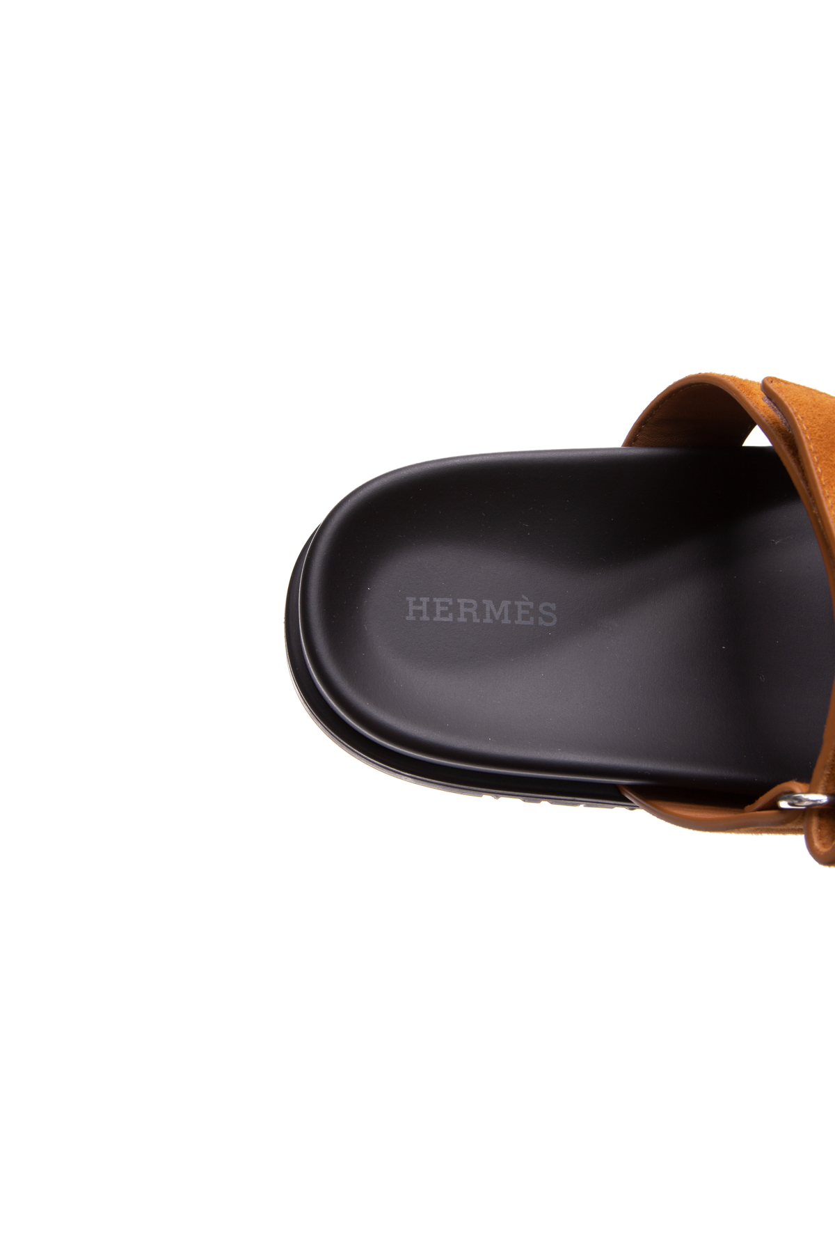 Hermes Brown Leather Chypre Sandals Size 40 Hermes