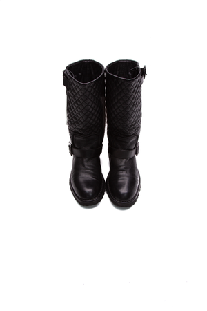 Chanel Quilted Biker Boots - Size 39