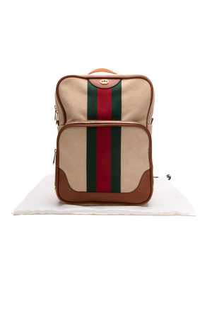 Gucci Canvas Web Backpack