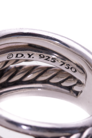 David Yurman Buckle Crossover Ring - Size 6.5