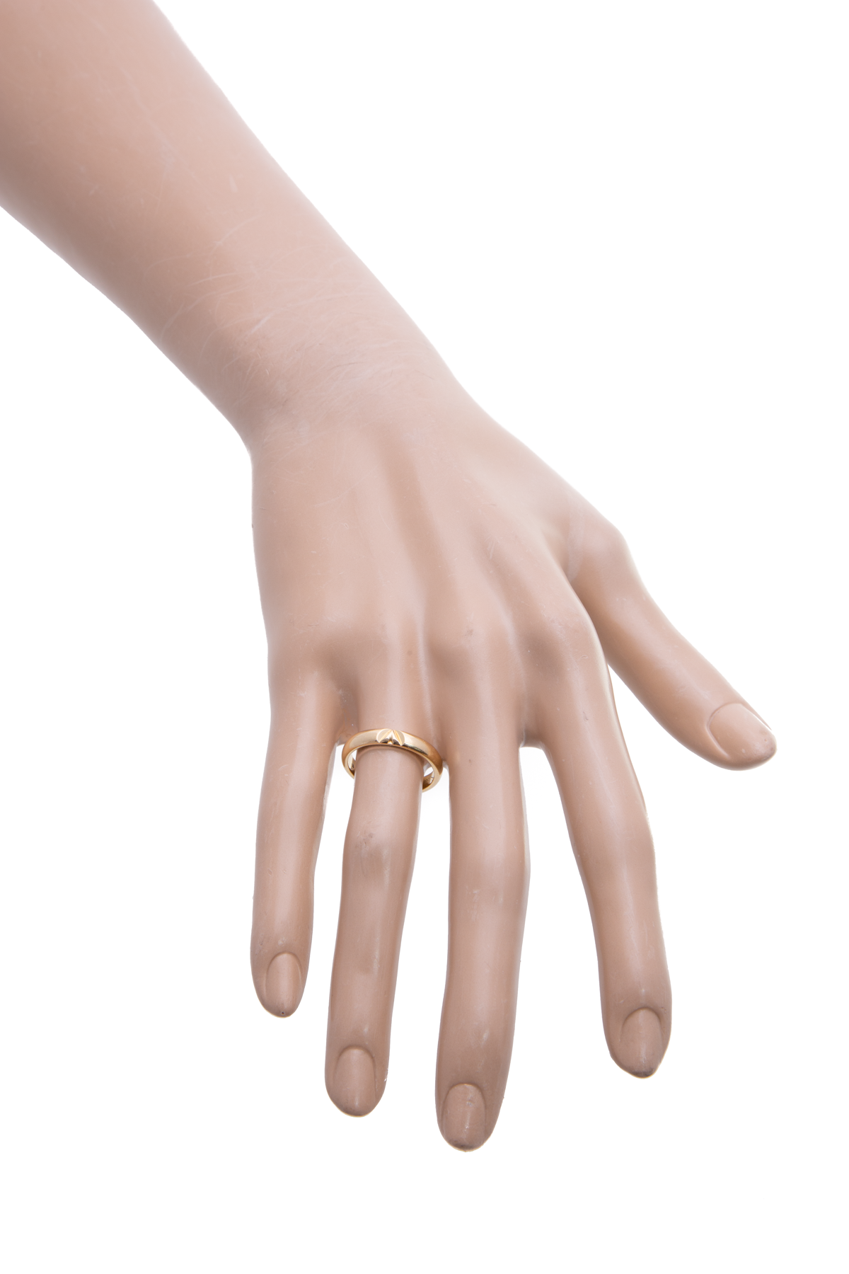 Shop Louis Vuitton Lv volt one band ring, pink gold and diamond