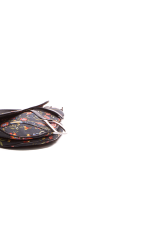 Christian Dior Blk/Mult VTG Floral Saddle Bag