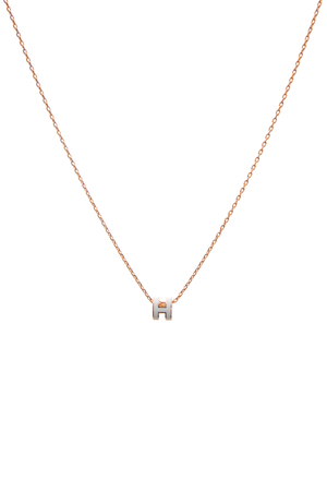 Hermes Wht/Rsgl Mini Pop H Necklace