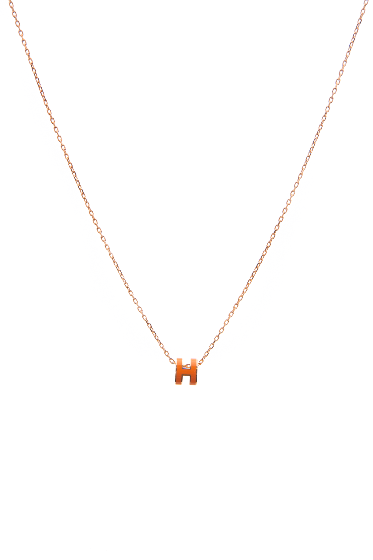 Hermes Cage d'H Enamel Gold Plated Pendant Necklace Hermes | TLC