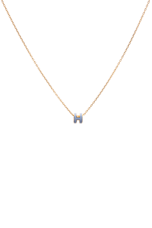 Hermes Blu/RsGl Mini Pop H Necklace 