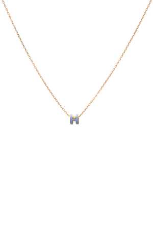 Hermes Blu/RsGl Mini Pop H Necklace 
