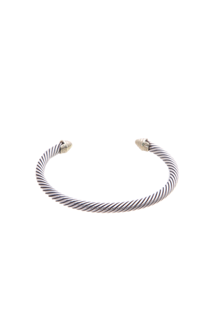 David Yurman Silver/g Gold Dome Cable Bracelet