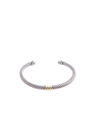 David Yurman Silver/g Single Station Cable Bracelet