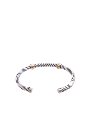 David Yurman Silver/g Double Station Cable Bracelet