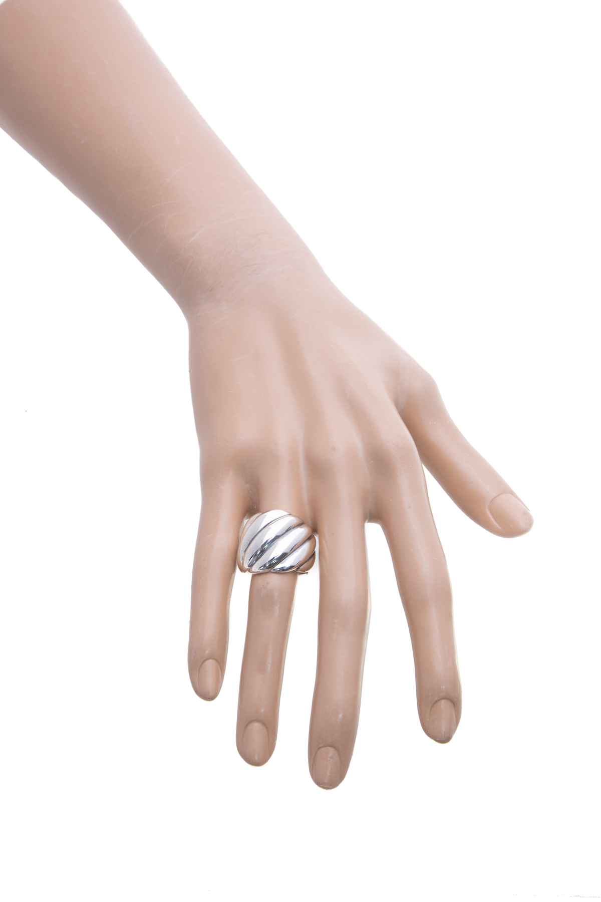 David Yurman Silver Sculpted Cable Ring - Size 7