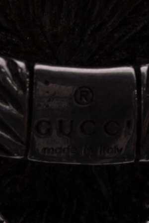Gucci Silver Crystal Logo Necklace