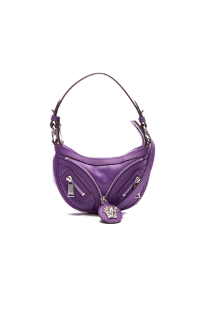 Versace Purple Repeat Hobo Crossbody Bag