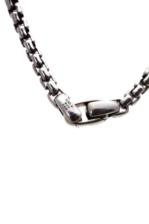 David Yurman Slvr/Gld Box Chain Amulet Necklace