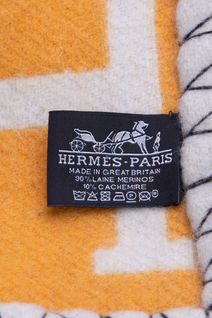 Hermes Grey/Ylw Avalon III Throw Blanket