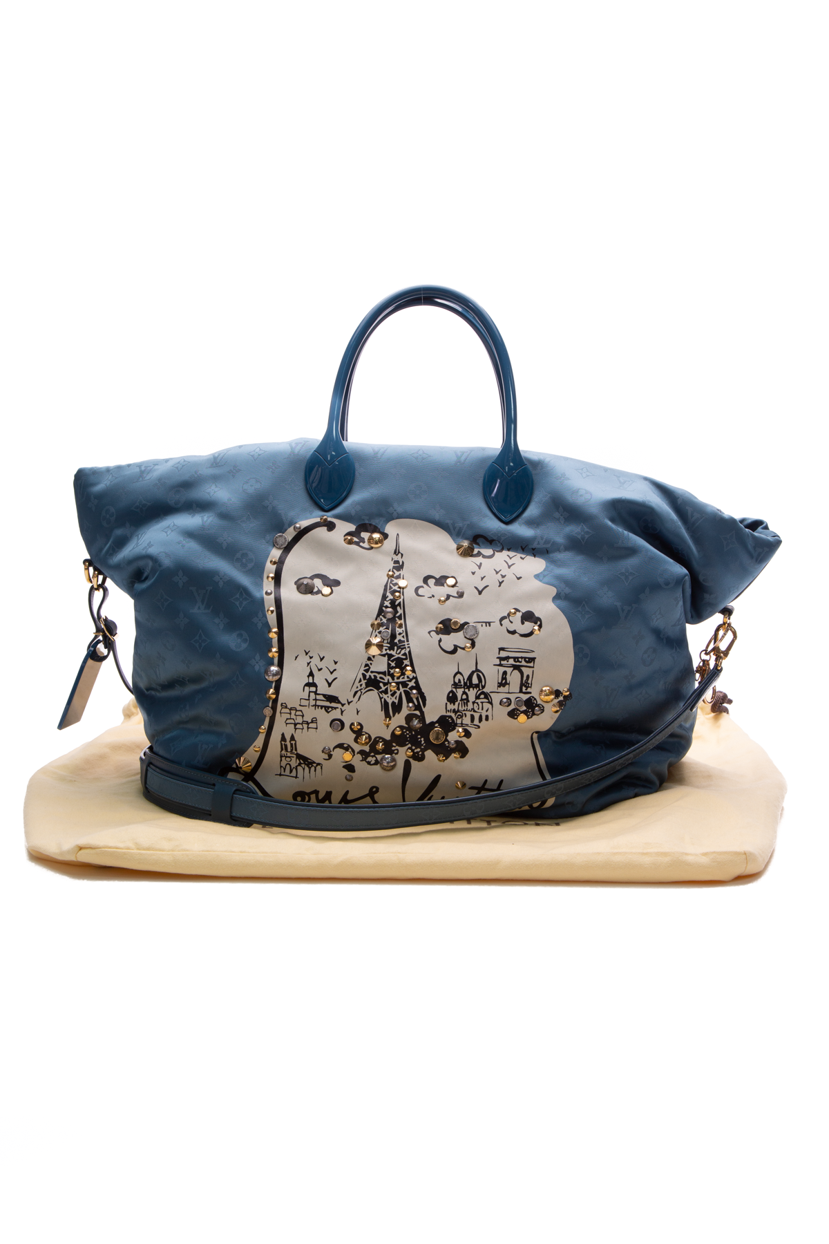 Louis Vuitton - Blue Monogram Nylon Cabas Nouvelle Vague Beach Bag