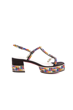 Gucci Mira Crystal Platform Sandals - Size 35.5