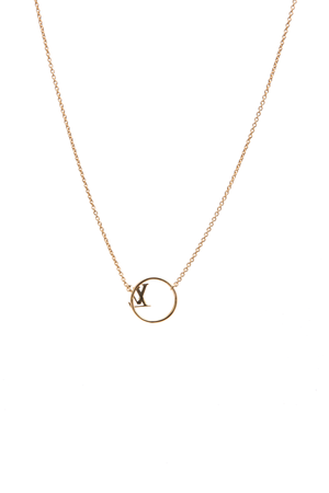Louis Vuitton M00762 LV Eclipse Necklace, Gold, One Size
