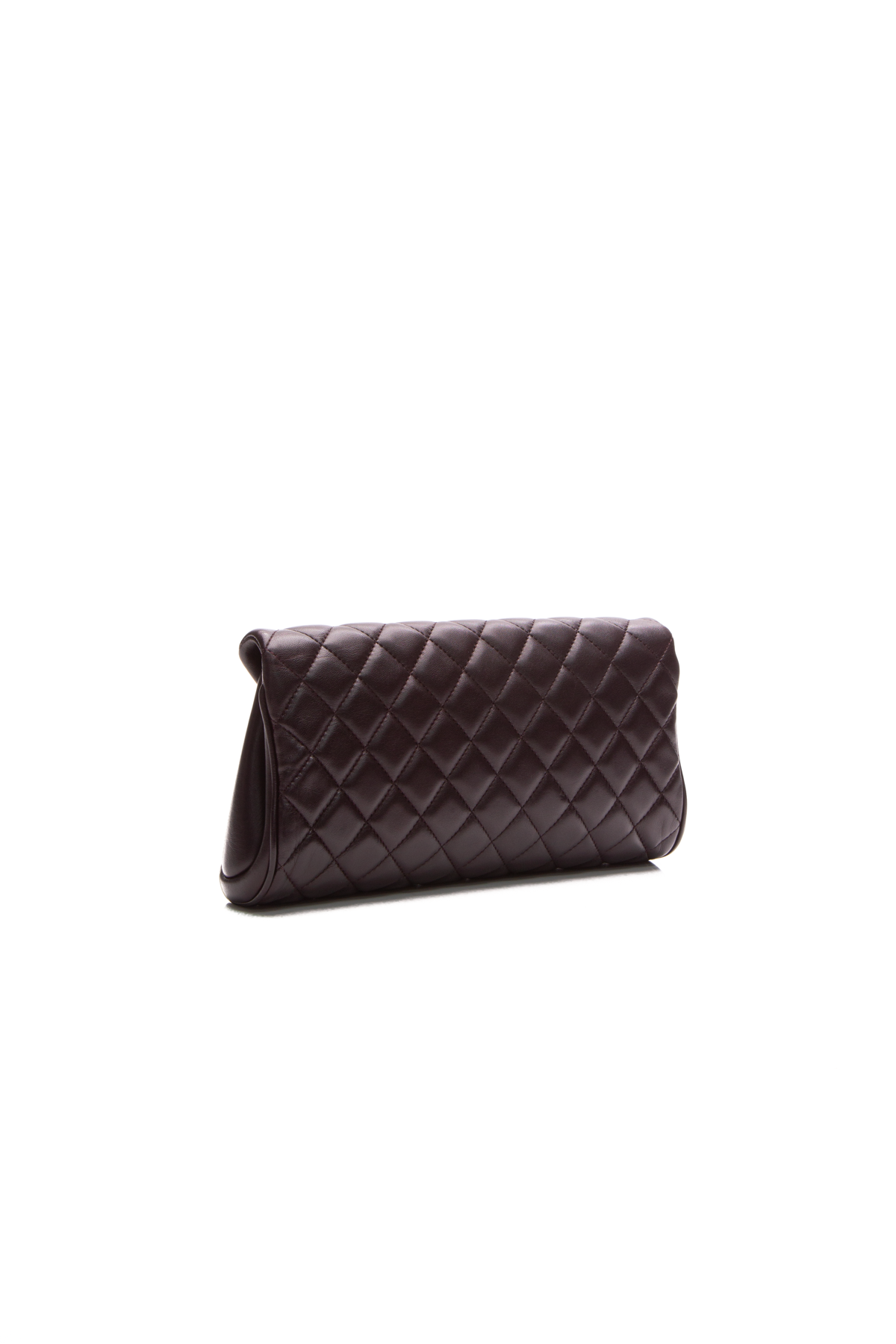 Chanel Timeless Clutch in Dark Red Chevron Quilted Lambskin - SOLD