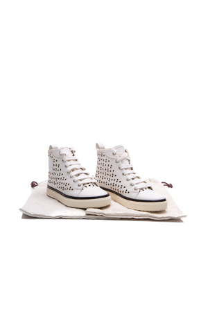 Hermes Perforated Jimmy High Top Sneakers - Size 36