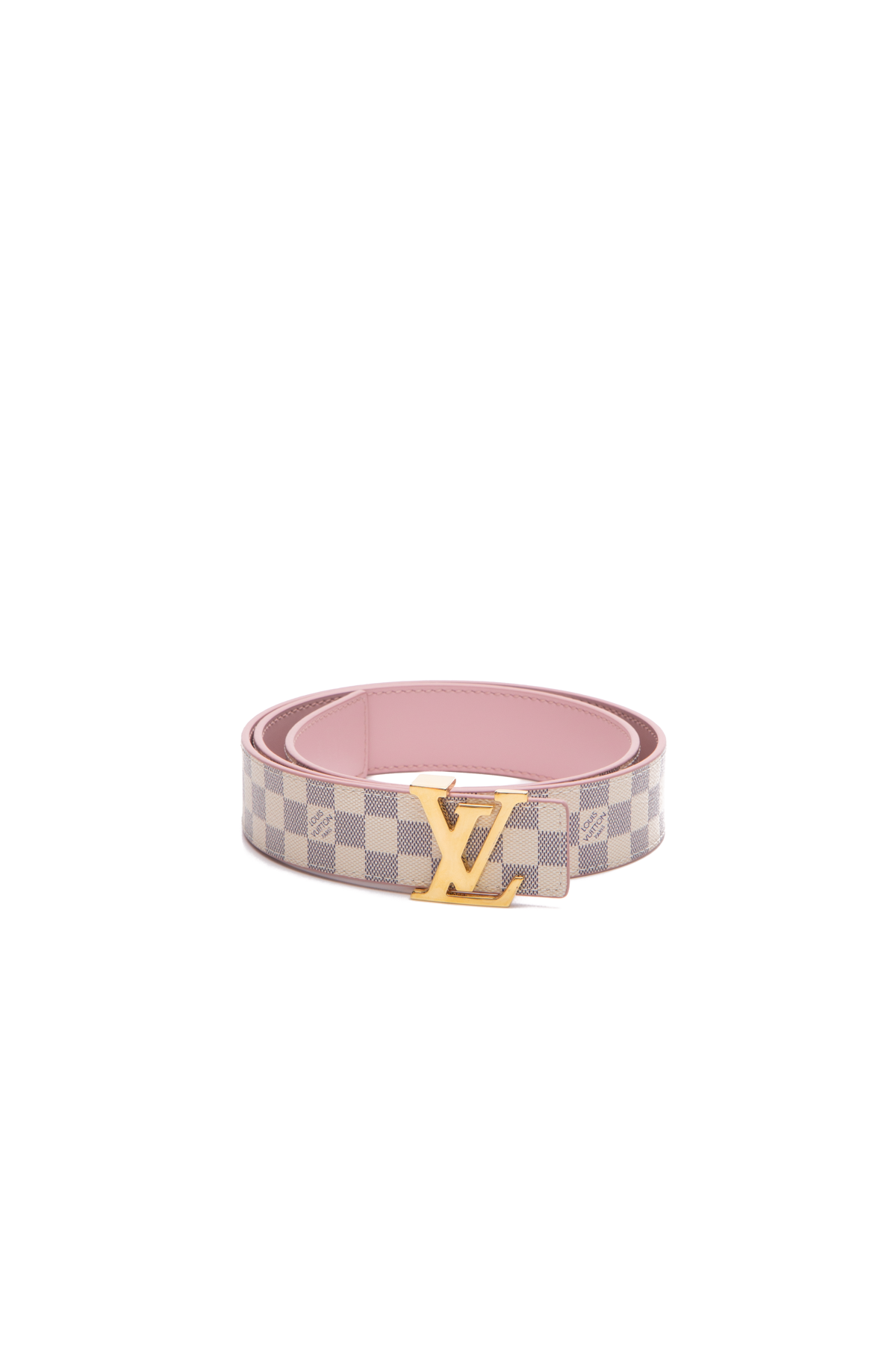 Louis Vuitton LV Initiales 30mm Reversible Belt Pink Leather. Size 90 cm