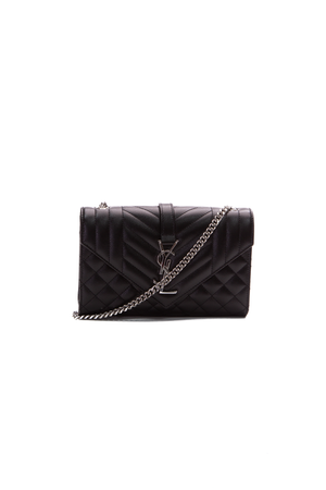 Saint Laurent Small Envelope Crossbody Bag - Black