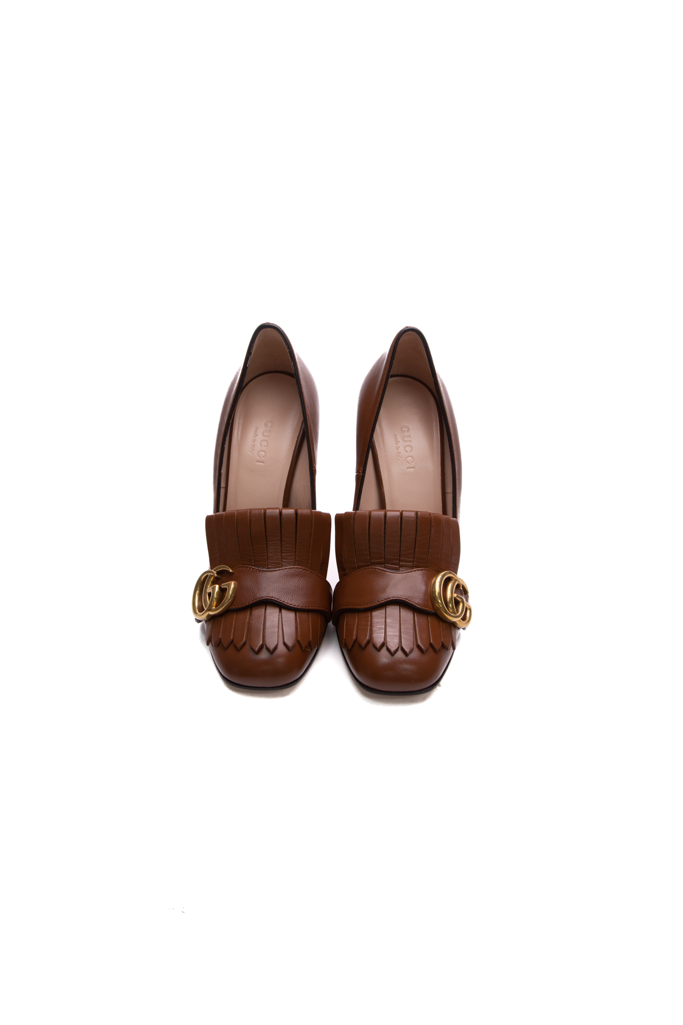 Gucci Malaga Kid Marmont Loafer Pumps - Size 35.5
