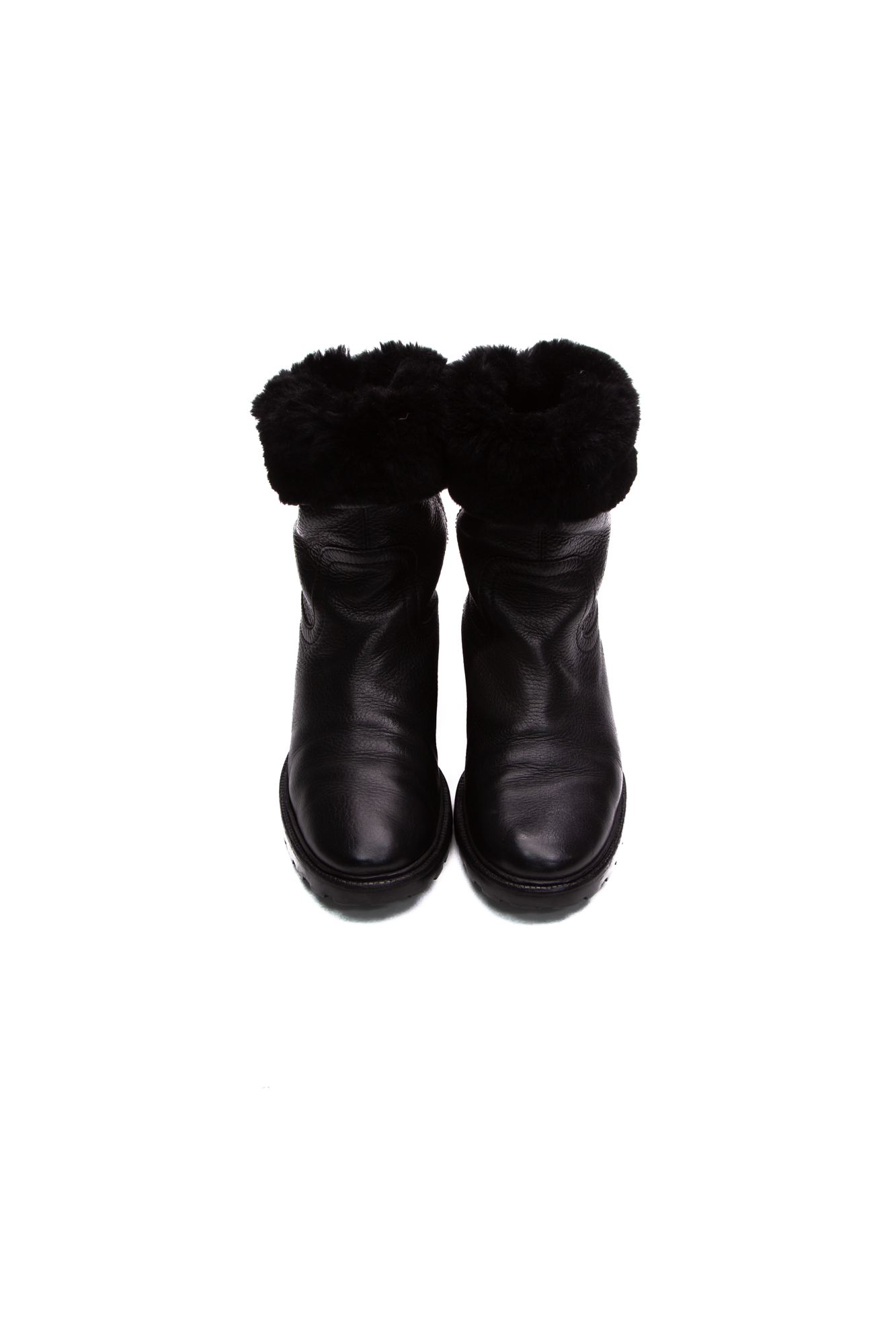 Gucci Web Fur Boots - Size 38