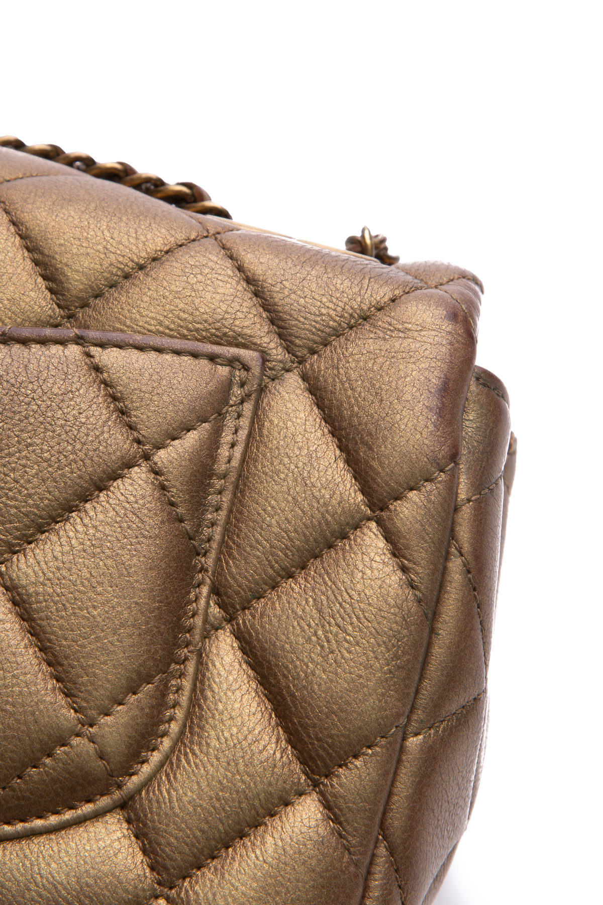 Chanel calfskin 2025 eyelet flap bag