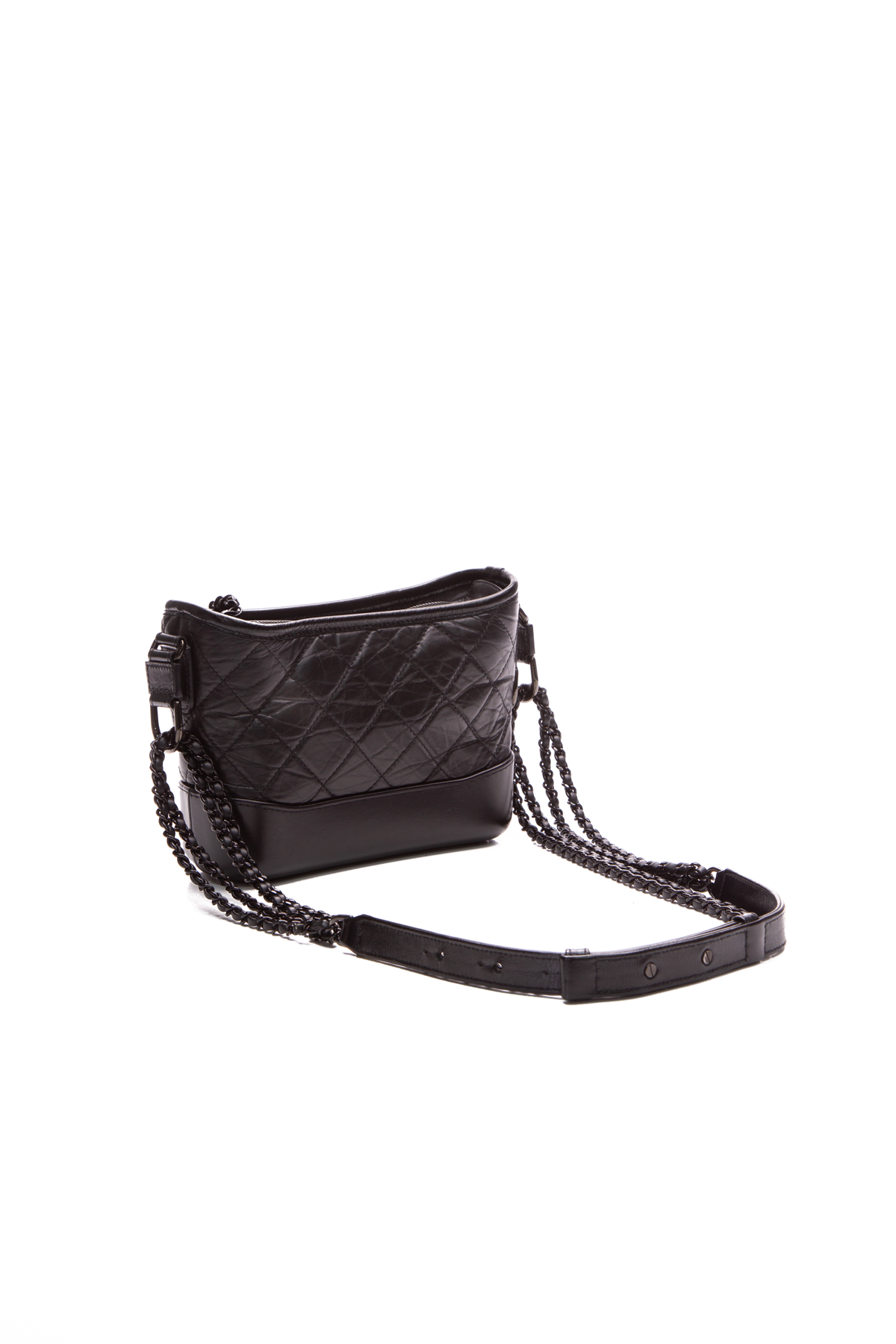 Chanel Gabrielle Mini Chainlink Two Tone CC-0806N-0001 Tweed Cross Body Bag  For Sale at 1stDibs