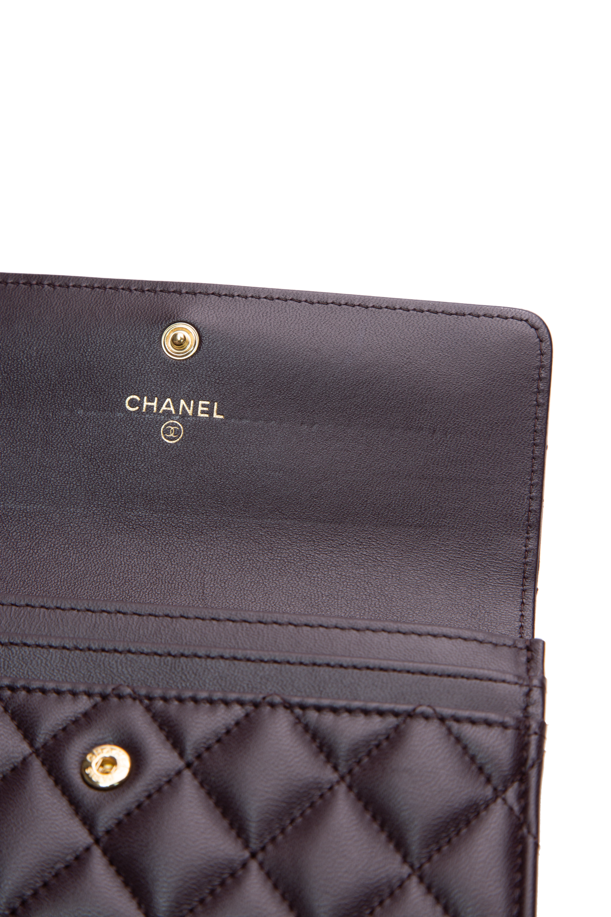 purple chanel flap wallet