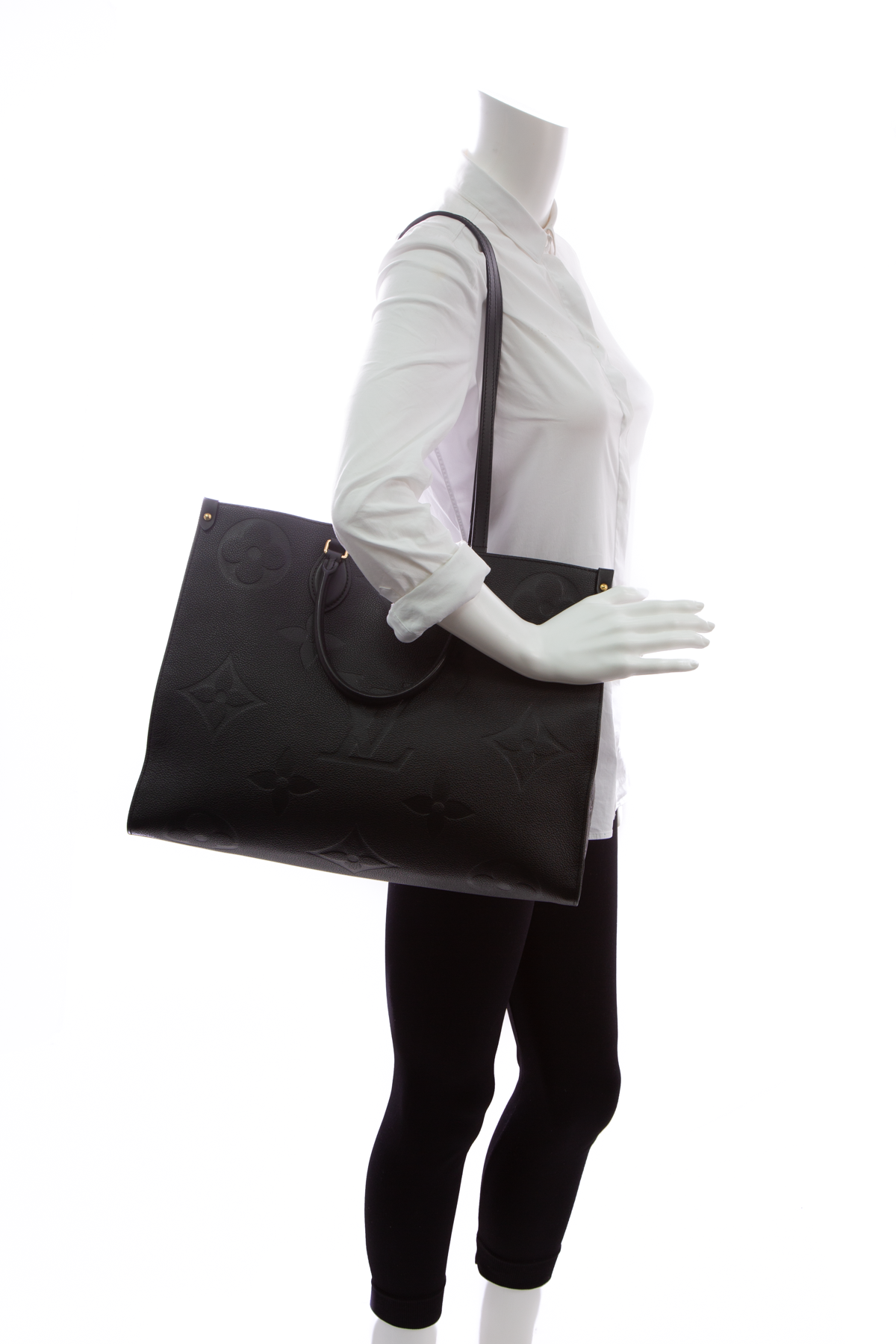 Louis Vuitton Neverfull MM Black Empreinte Leather - Tabita Bags