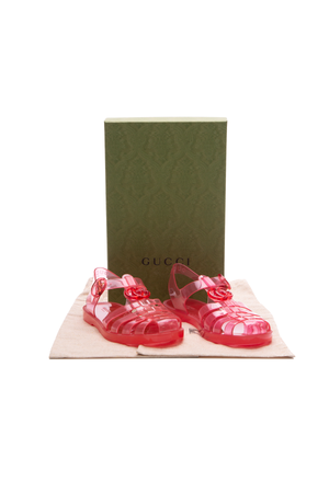Gucci Pink Marmont Jelly Shoes- Size 35