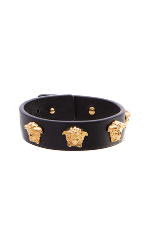 Versace Medusa Leather Bracelet