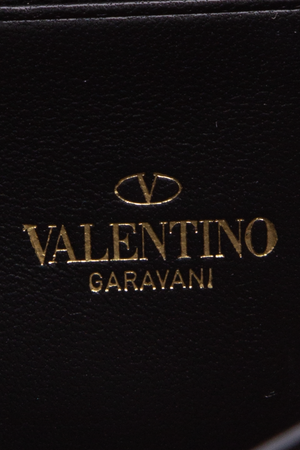 Valentino Black Roman Stud Chain Wallet