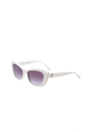 Chanel White Pearl Sunglasses