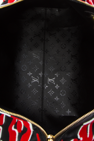 Louis Vuitton Red/blk XUrs Fischer Keepall Bandouliere