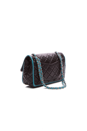 Bi-color Medium Double Flap Bag