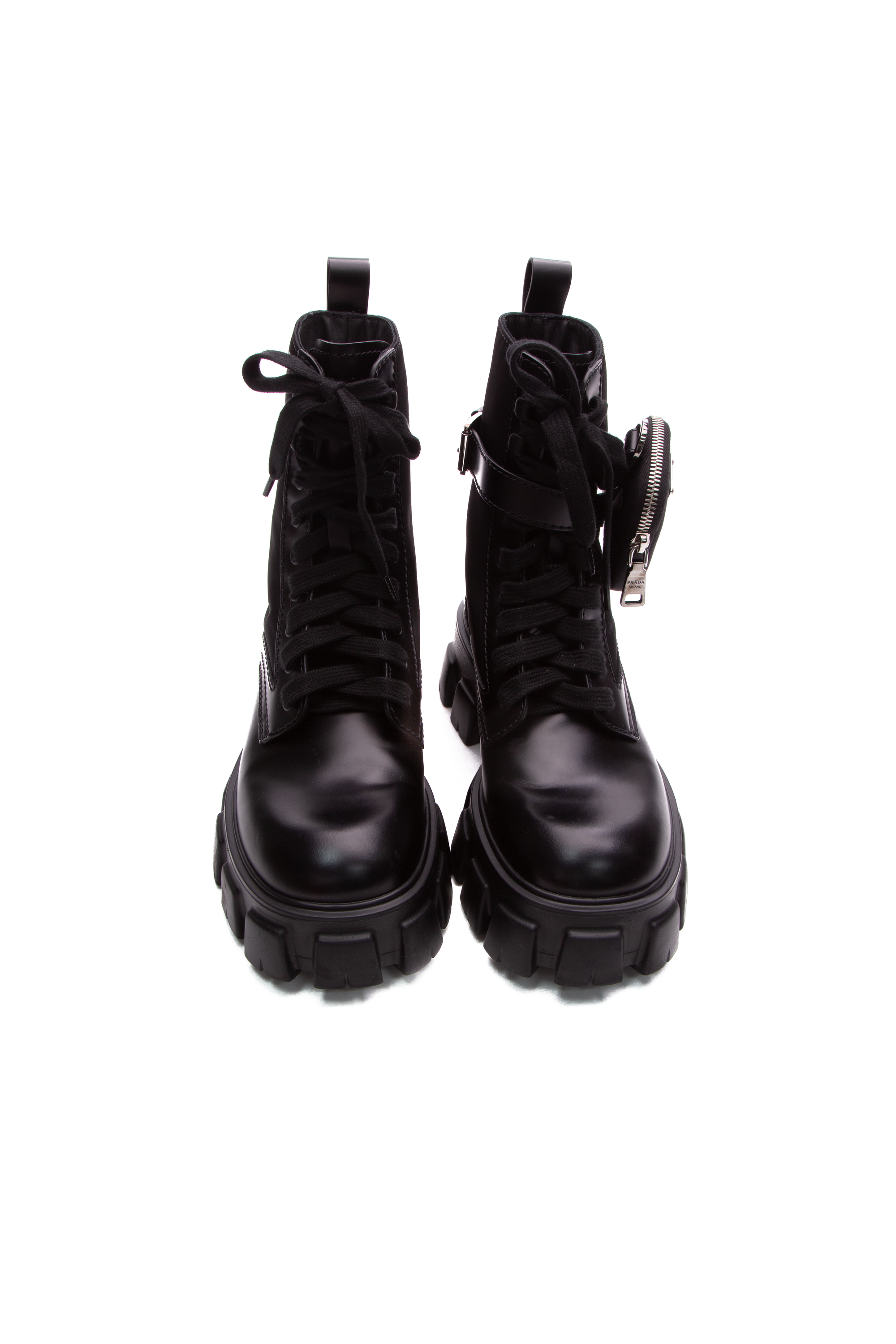Prada Black Mens Monolith Boots