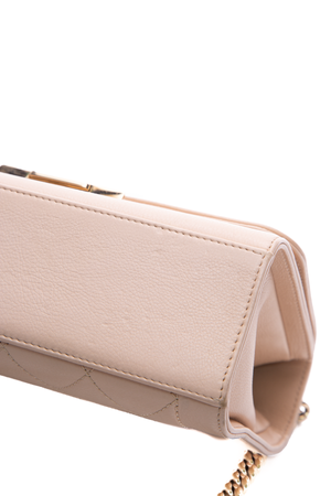 Chanel Beige Calfskin Label Click Bag