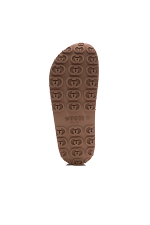 Gucci Beige Mens Rubber Platform Sliders - US Size 9
