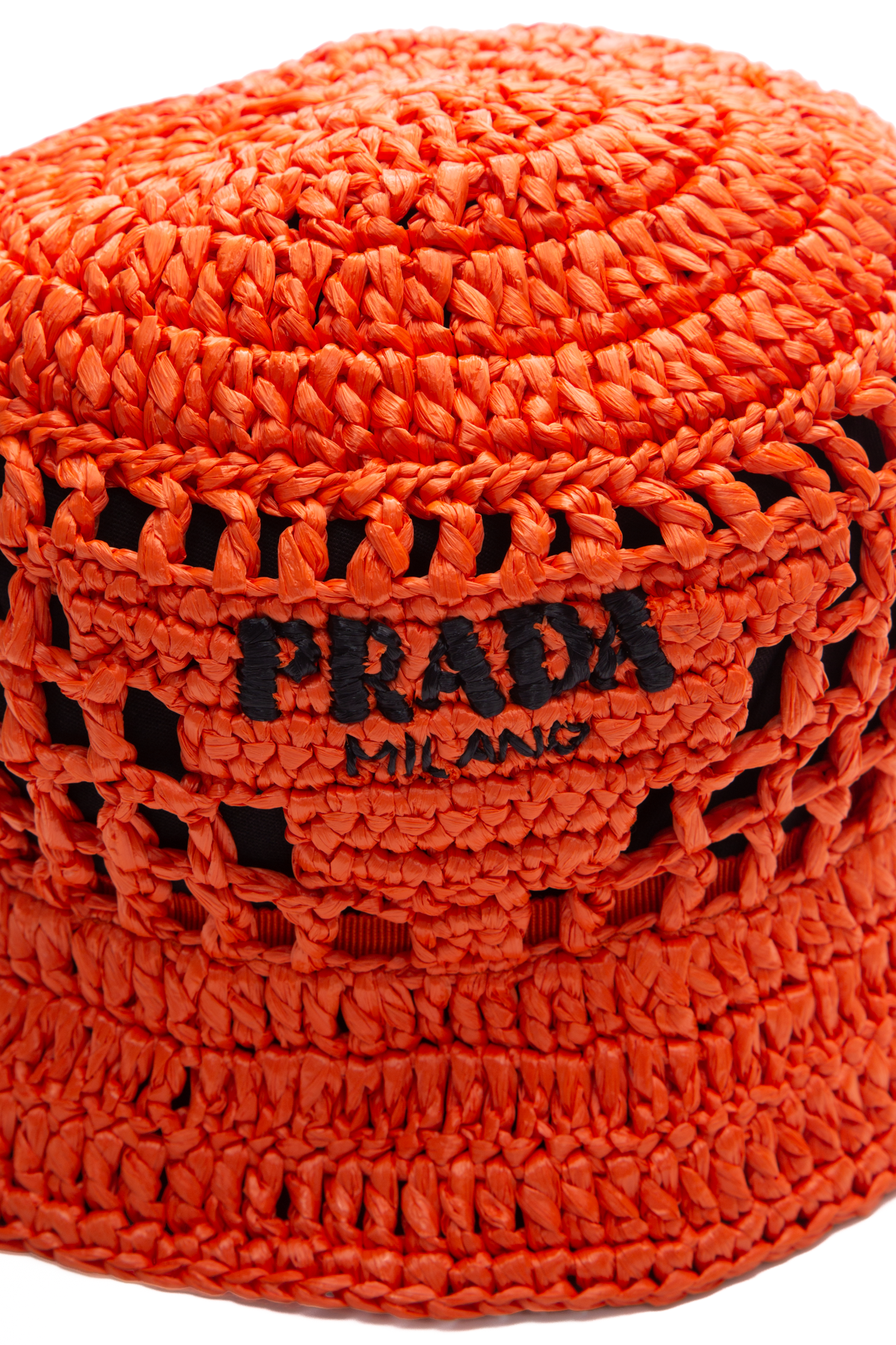 Orange prada bucket hat hot sale