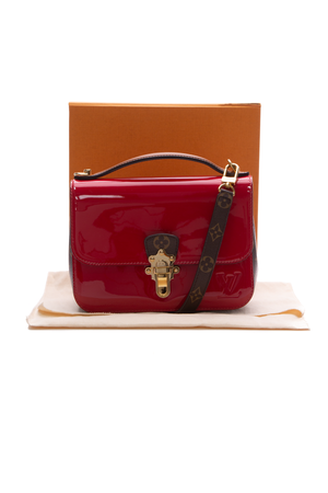 Louis Vuitton Red/Mono Vernis Cherrywood Bag