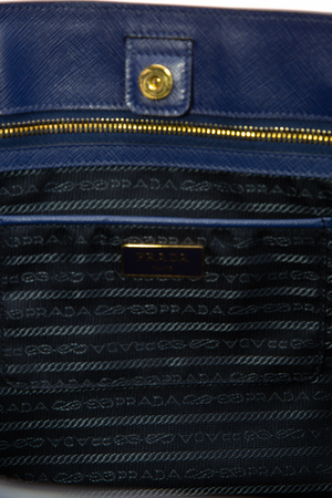Prada Blue Saffiano Tote Bag 