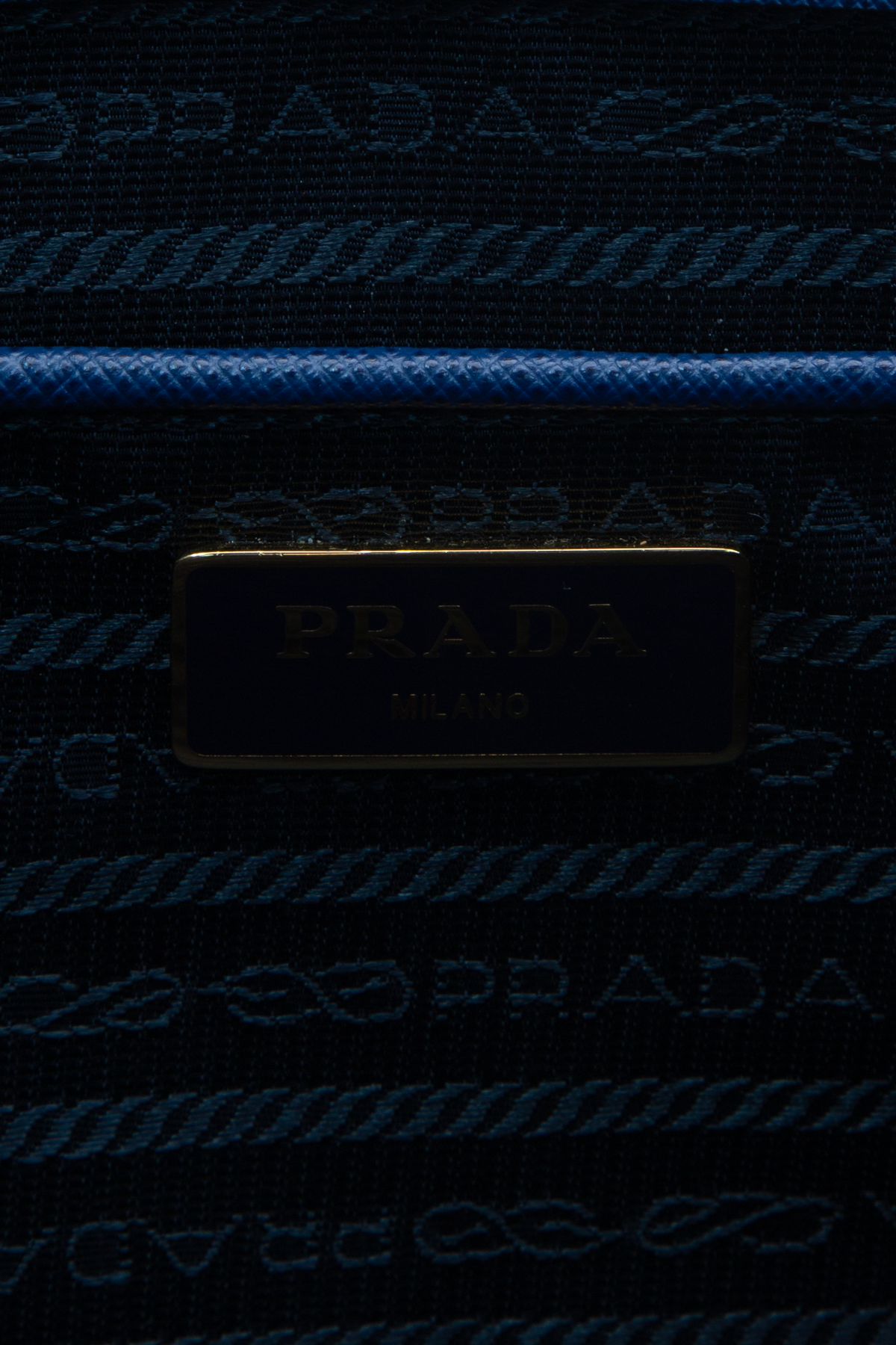 Prada Blue Saffiano Tote Bag 