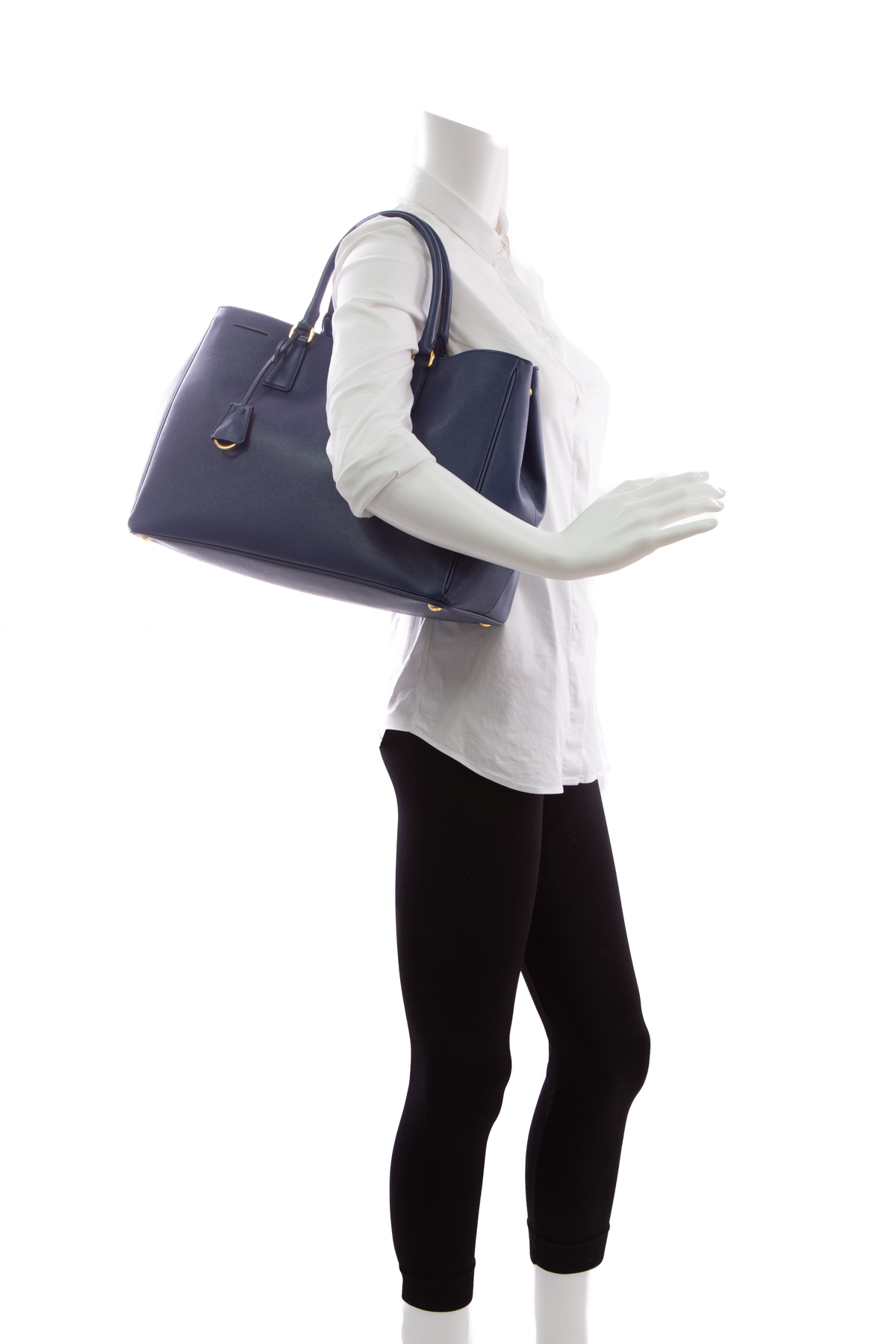 Prada Blue Saffiano Tote Bag 