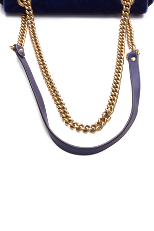 Gucci Blue Velvet Marmont Flap Bag