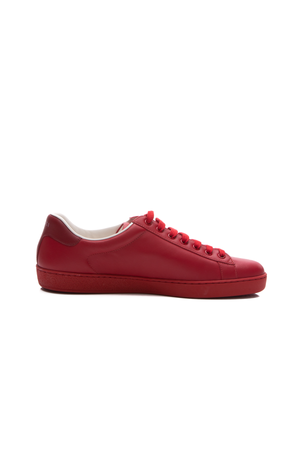 Gucci Red Perforated GG Ace Sneaker - US Size 9.5