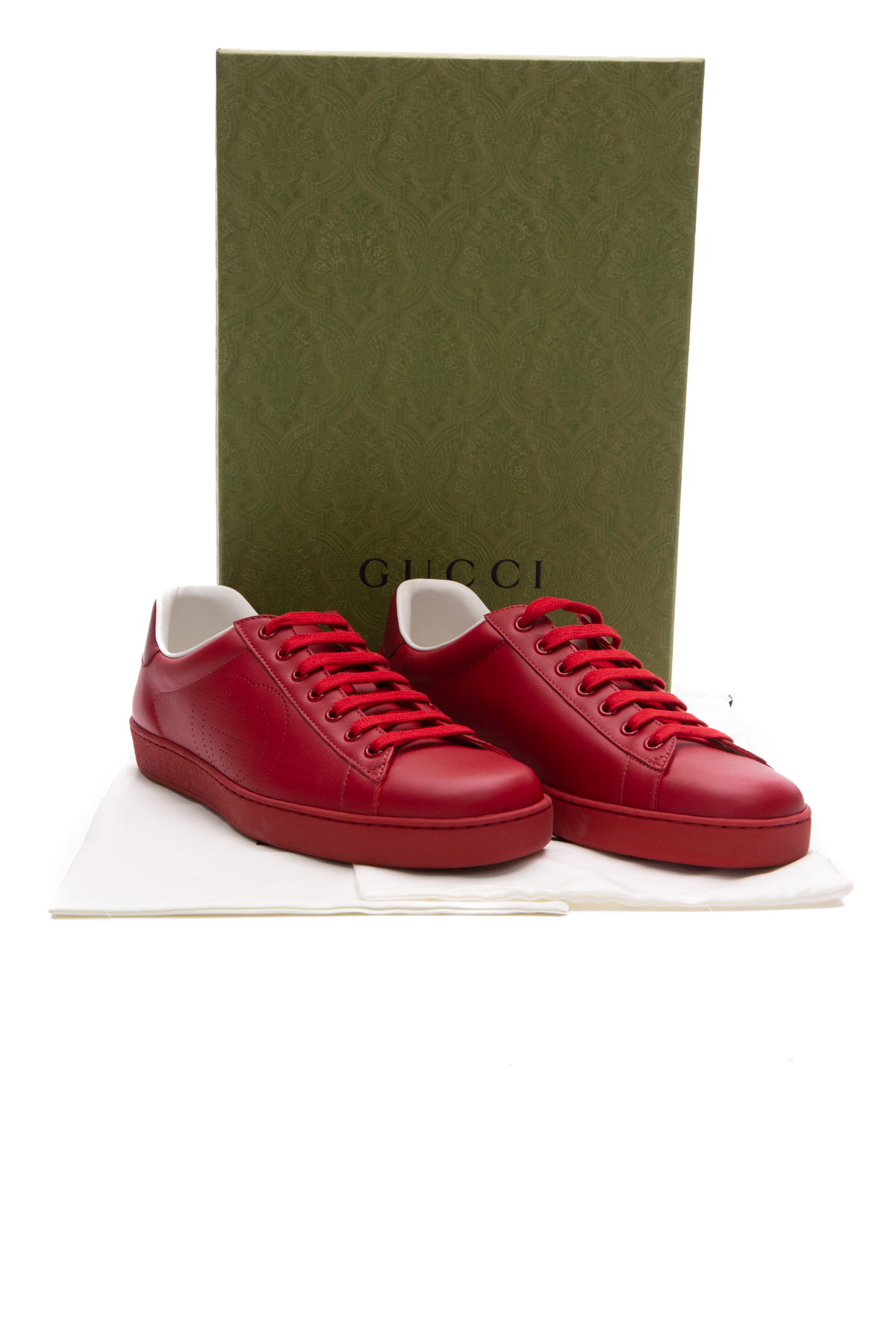 Red gucci ace store sneakers